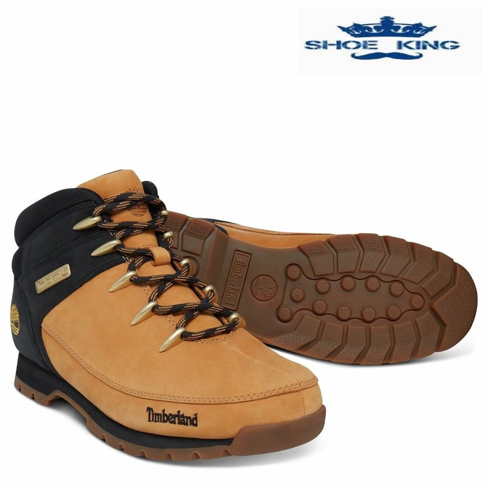 Timberland Men's Euro Sprint Wheat \ Black Hiker Boots  A1NHJ ALL SIZES